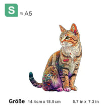 Lade das Bild in den Galerie-Viewer, Katzenform 3D Holz-Puzzle
