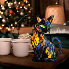 Lade das Bild in den Galerie-Viewer, Leuchtkatze – handgefertigte Lampe, die Herzen erstrahlen lässt