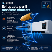 Lade das Bild in den Galerie-Viewer, Brezza Pro – Condizionatore Portatile & Riscaldatore senza Installazione | 2-in-1