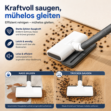 Lade das Bild in den Galerie-Viewer, ReinKraft Pro – Kabelloser 2-in-1 Premium-Akku-Staubsauger starker Zyklon-Saugkraft