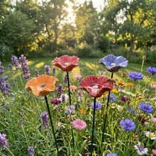 Carica l'immagine nel visualizzatore di Gallery, Magici Fiori delle Api – Abbeveratoi in Ceramica Resistenti alle Intemperie, Set da 4