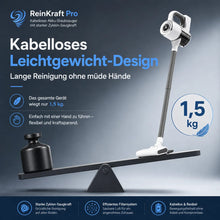 Lade das Bild in den Galerie-Viewer, ReinKraft Pro – Kabelloser 2-in-1 Premium-Akku-Staubsauger starker Zyklon-Saugkraft