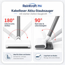 Lade das Bild in den Galerie-Viewer, ReinKraft Pro – Kabelloser 2-in-1 Premium-Akku-Staubsauger starker Zyklon-Saugkraft