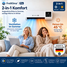 Lade das Bild in den Galerie-Viewer, FreiKlima Pro – energiesparende tragbare Komfortheizung mit hoher Heizleistung & Sicherheitssystem ohne Installation | Bis 51 m²