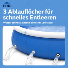 Lade das Bild in den Galerie-Viewer, Frei Splash – Aufblasbarer Aufstellpool für Garten & Terrasse