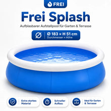 Lade das Bild in den Galerie-Viewer, Frei Splash – Aufblasbarer Aufstellpool für Garten & Terrasse