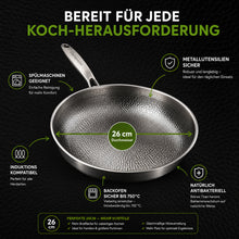 Lade das Bild in den Galerie-Viewer, TitanPur Pro – Beschichtungsfreie Titanpfanne ohne PFAS & PTFE | 26 cm