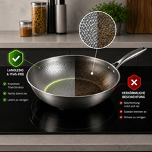 Lade das Bild in den Galerie-Viewer, TitanPure Pro – Beschichtungsfreie Wok-Pfanne ohne PFAS & PTFE