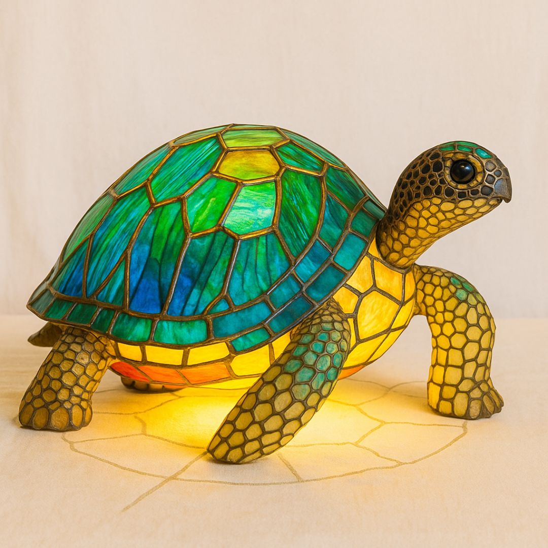 LeuchtSchildkröte - lampada fatta a mano che fa brillare i cuori
