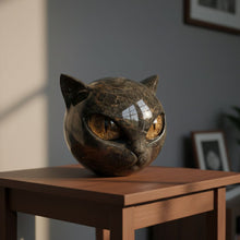 Lade das Bild in den Galerie-Viewer, Mystica – Die schwarze Wächterkatze aus Stein
