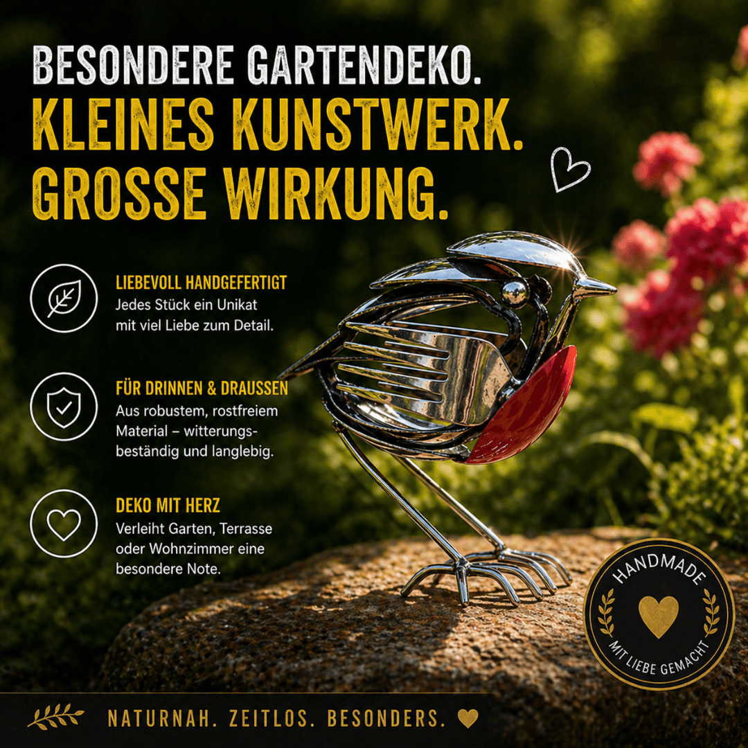 Magische SilberSchwalbe – Handgefertigt & Wetterfest