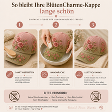 Lade das Bild in den Galerie-Viewer, BlütenCharme – Elegante 3D-Blumen-Kappe
