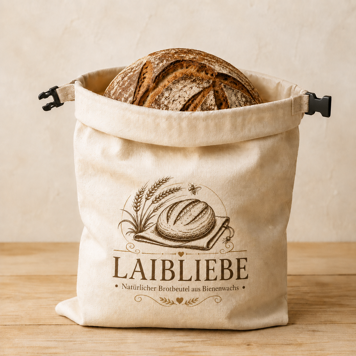 LaibLiebe – Handgemachter natürlicher Brotbeutel aus Bienenwachs