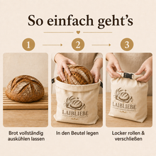 Lade das Bild in den Galerie-Viewer, LaibLiebe – Handgemachter natürlicher Brotbeutel aus Bienenwachs