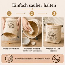Lade das Bild in den Galerie-Viewer, LaibLiebe – Handgemachter natürlicher Brotbeutel aus Bienenwachs