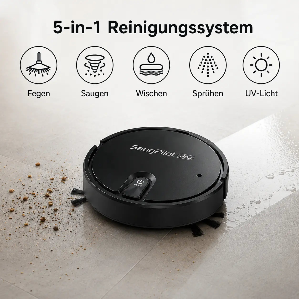 SaugPilot Pro – Smarter 5-in-1 Saugroboter für die tägliche Bodenreinigung