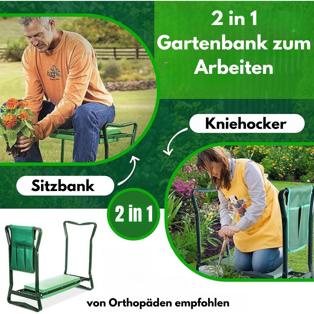 Panca e supporto per ginocchia multifunzione per il giardinaggio - allevia dolori al ginocchio e alla schiena
