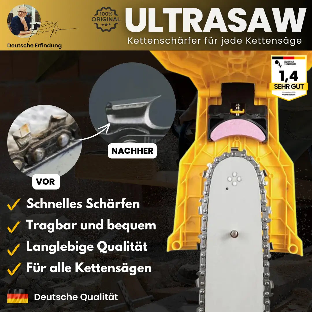 UltraSaw - l'originale - Affilacatene universale per ogni motosega