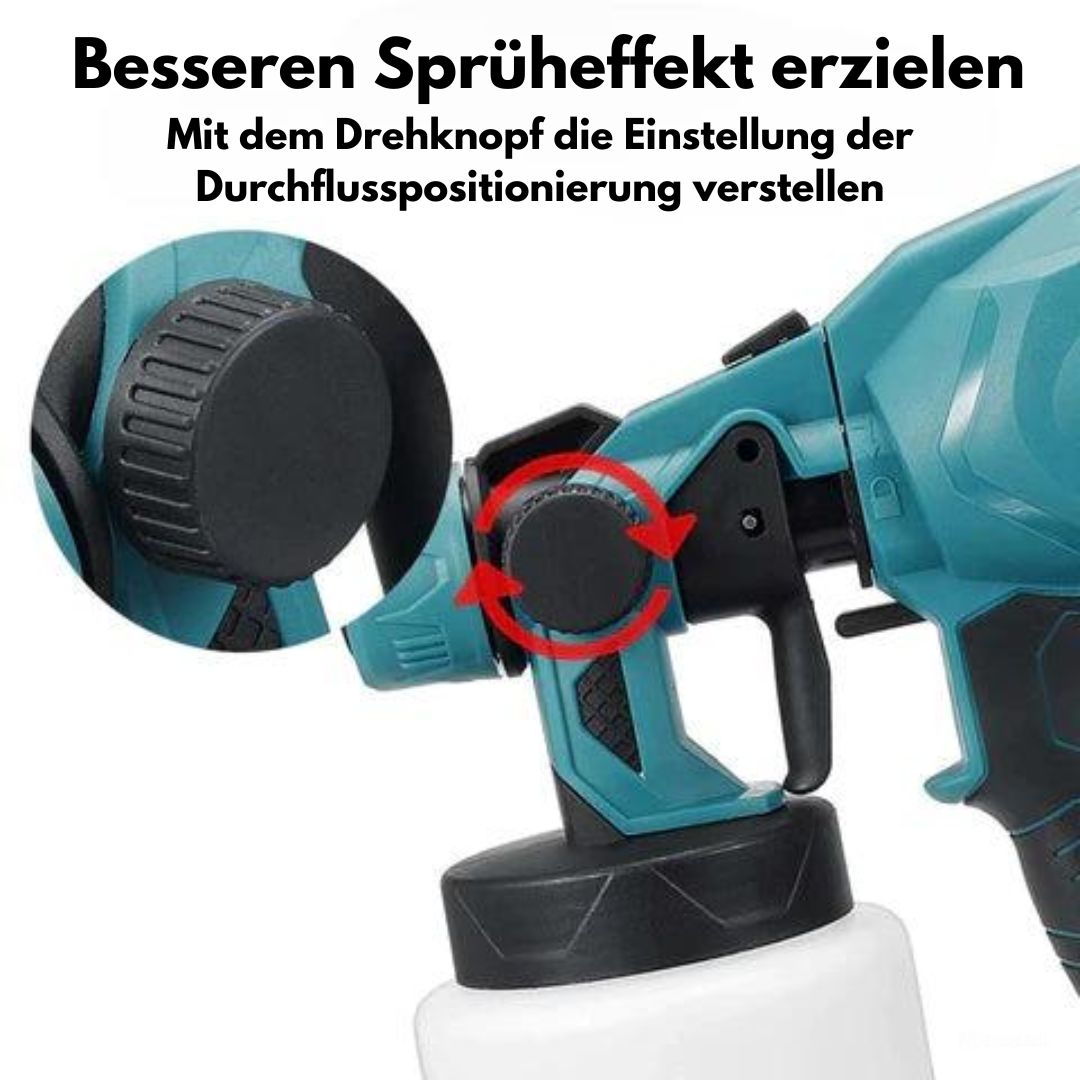 PaintMax -  Kabelloses Hochdruck-Farbsprühgerät für schnelles, effizientes und gleichmäßiges Lackieren