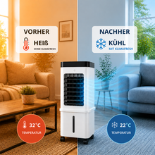 Lade das Bild in den Galerie-Viewer, KlimaFlow Mobile - Mobiler Luftkühler – Keine Installation erforderlich | Kühlt bis zu 50 m²
