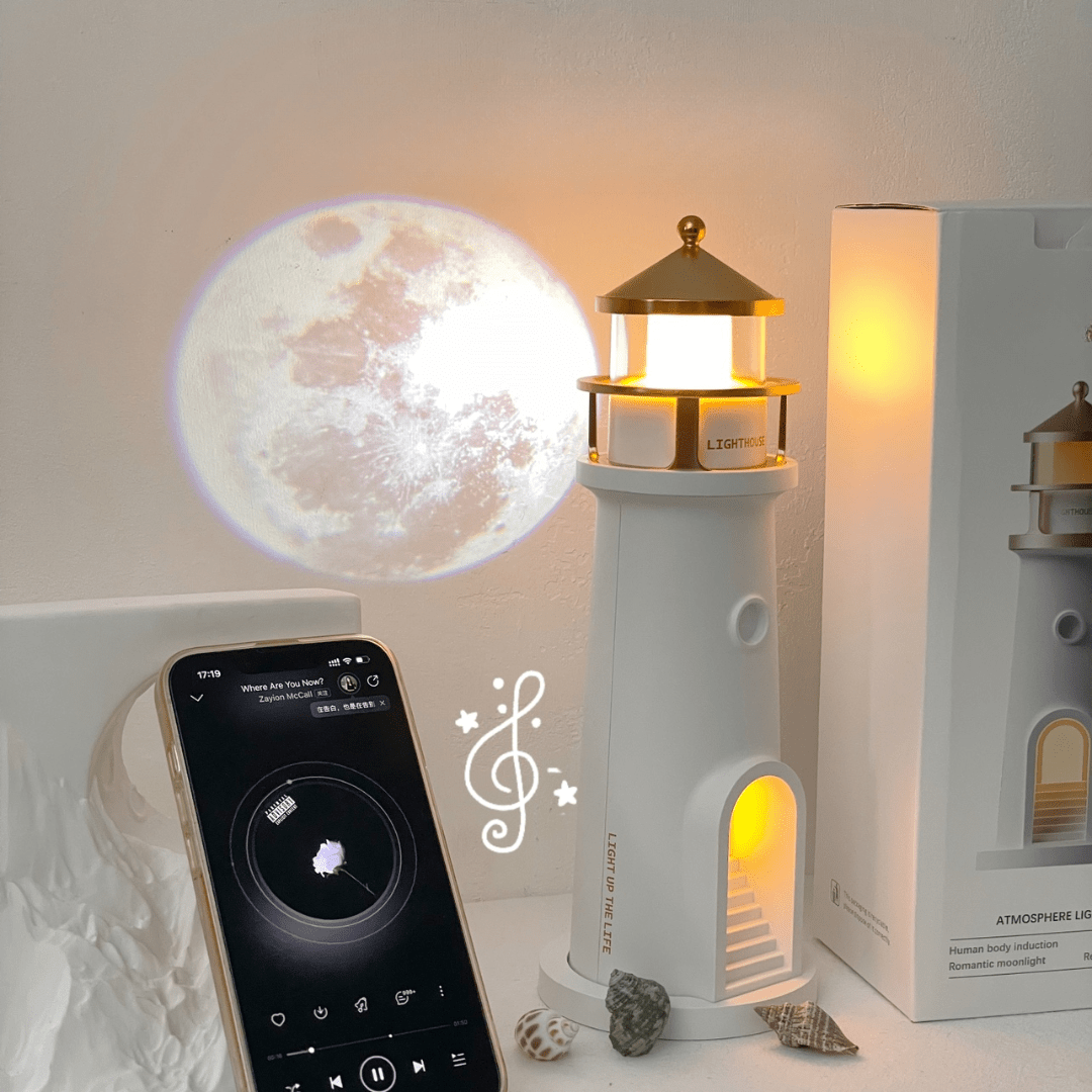 Lampada magica a faro con proiezione di luce lunare
