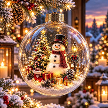 Lade das Bild in den Galerie-Viewer, WinterWunder – leuchtende 3D-Weihnachtskugel mit Miniaturwelt

