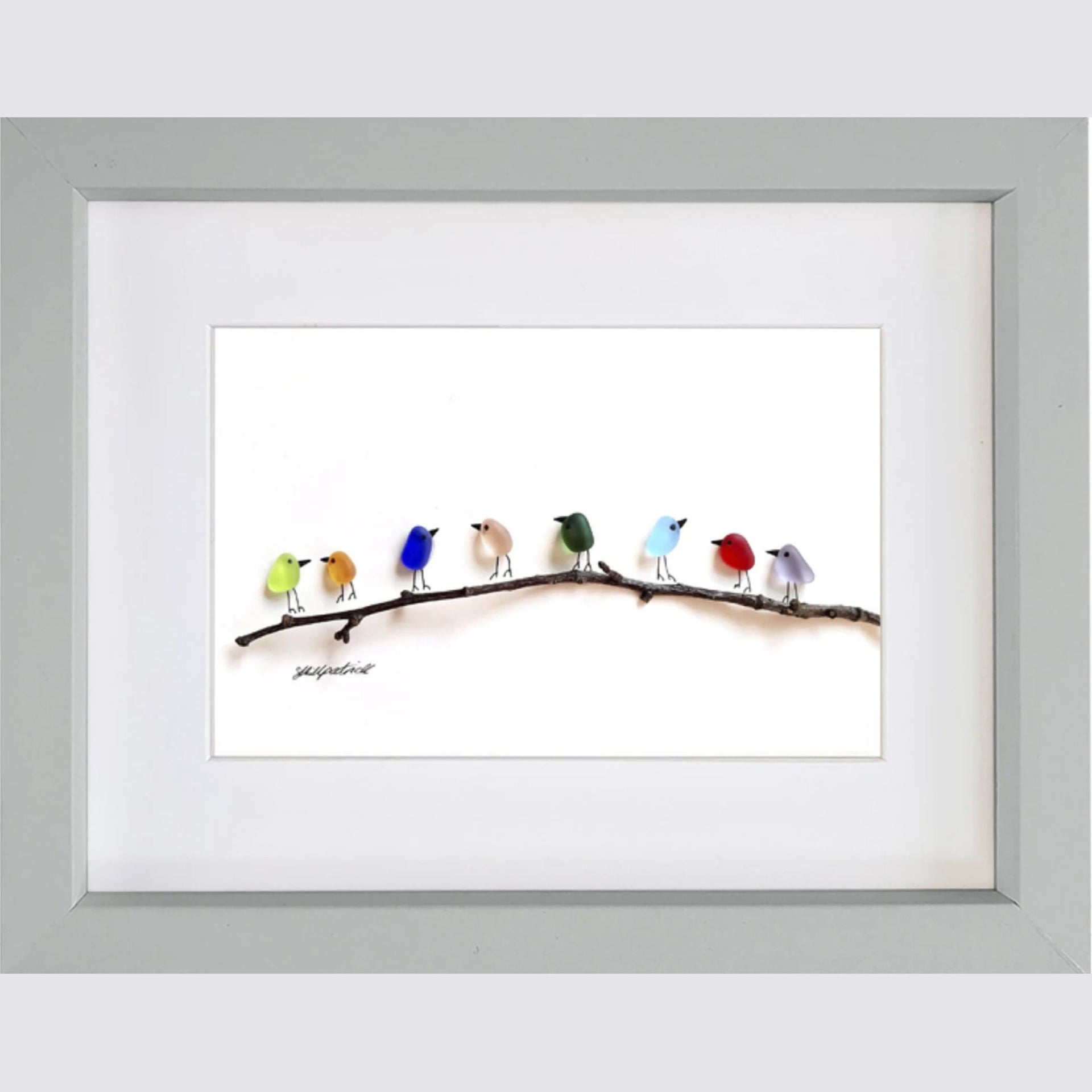 MeerglasLiebe™ - Handgemachtes Wandbild aus echtem Meerglas