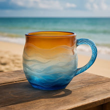Carica l'immagine nel visualizzatore di Gallery, Bacio del sole – Tazza fatta a mano nei colori del tramonto
