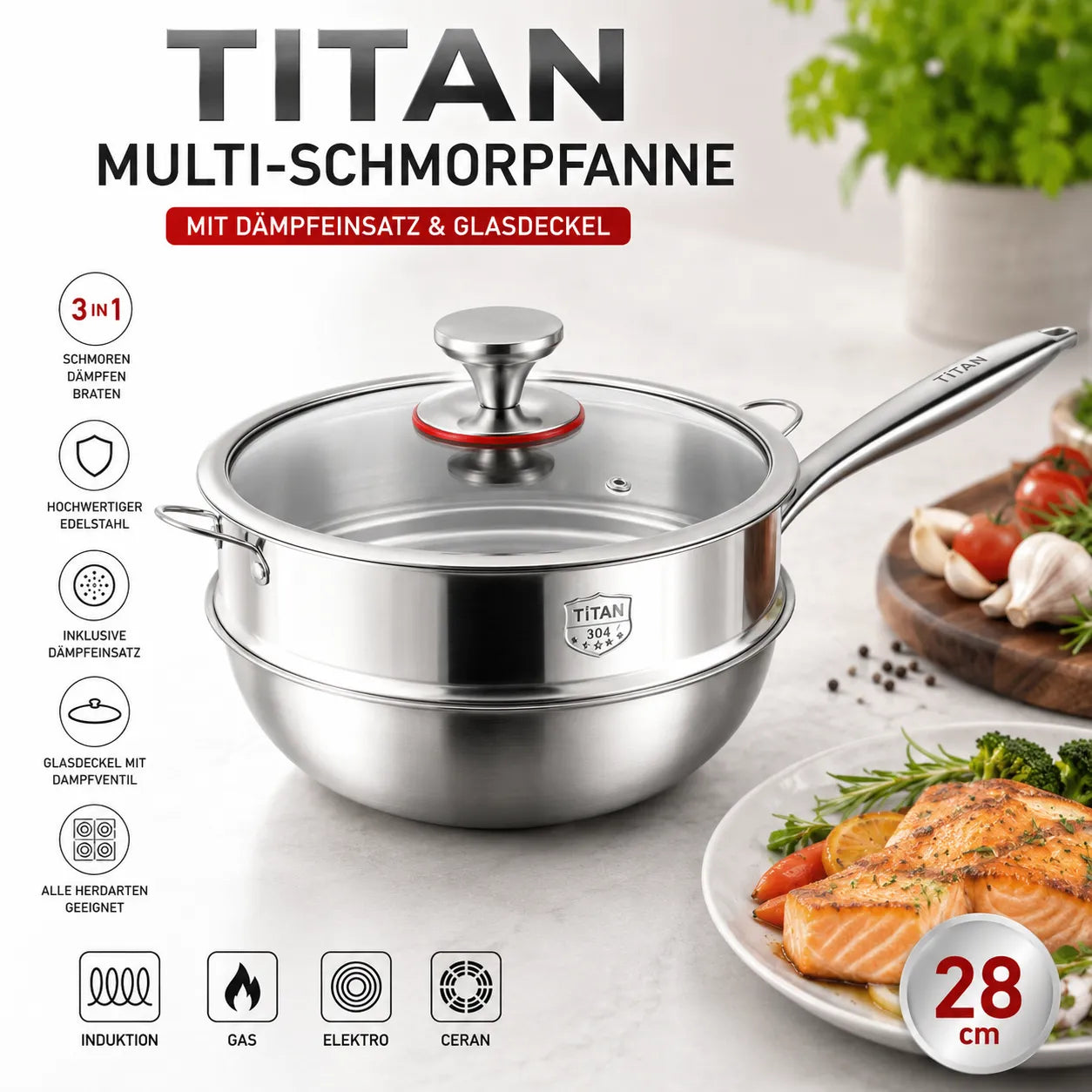 Titan Multi-Schmorpfanne