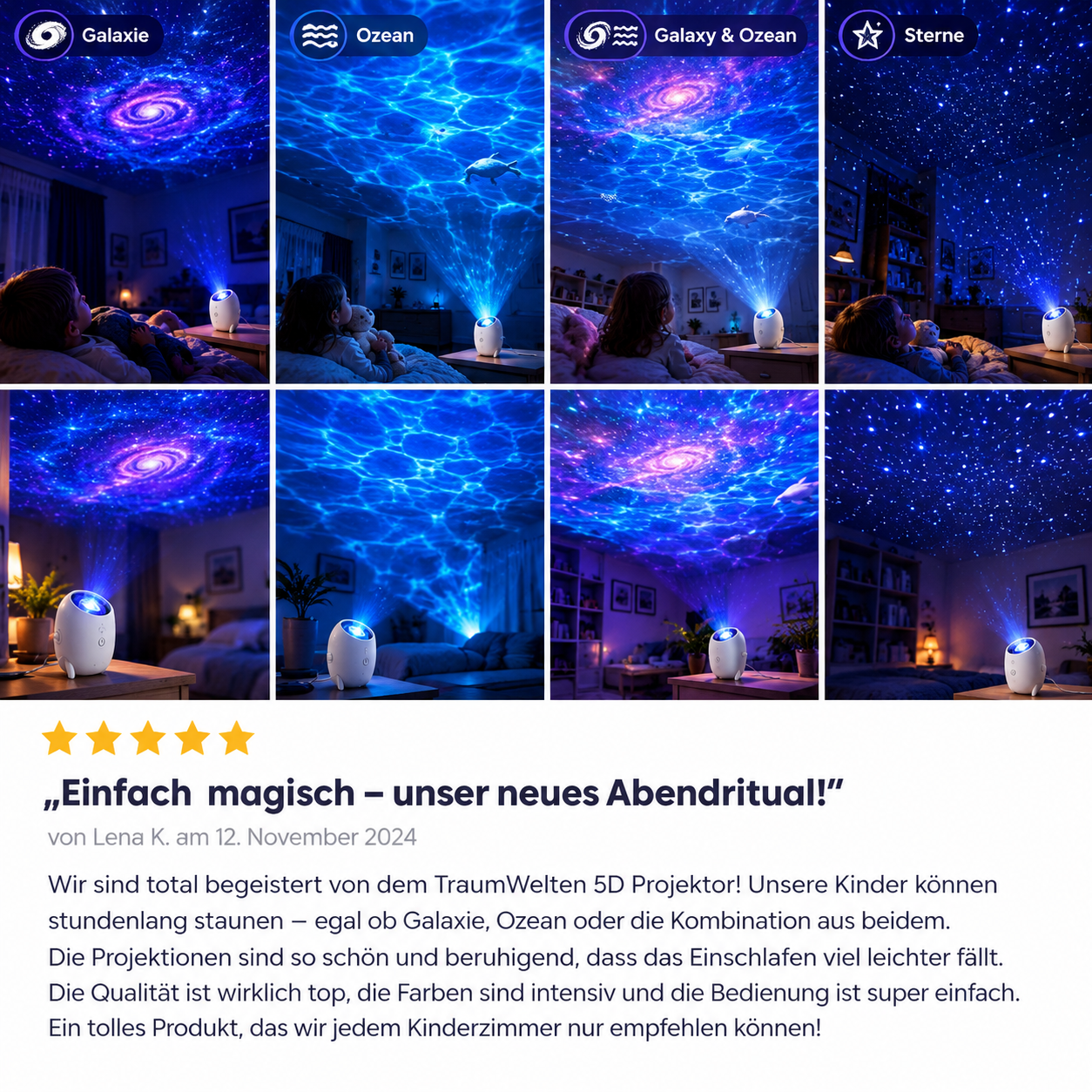 TraumWelten 5D – Galaxie- & Ozeanprojektor