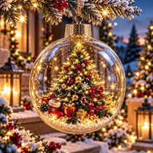 Lade das Bild in den Galerie-Viewer, WinterWunder – leuchtende 3D-Weihnachtskugel mit Miniaturwelt
